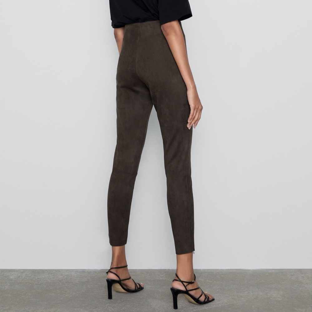 Never Worn- ZARA Faux Suede Pant